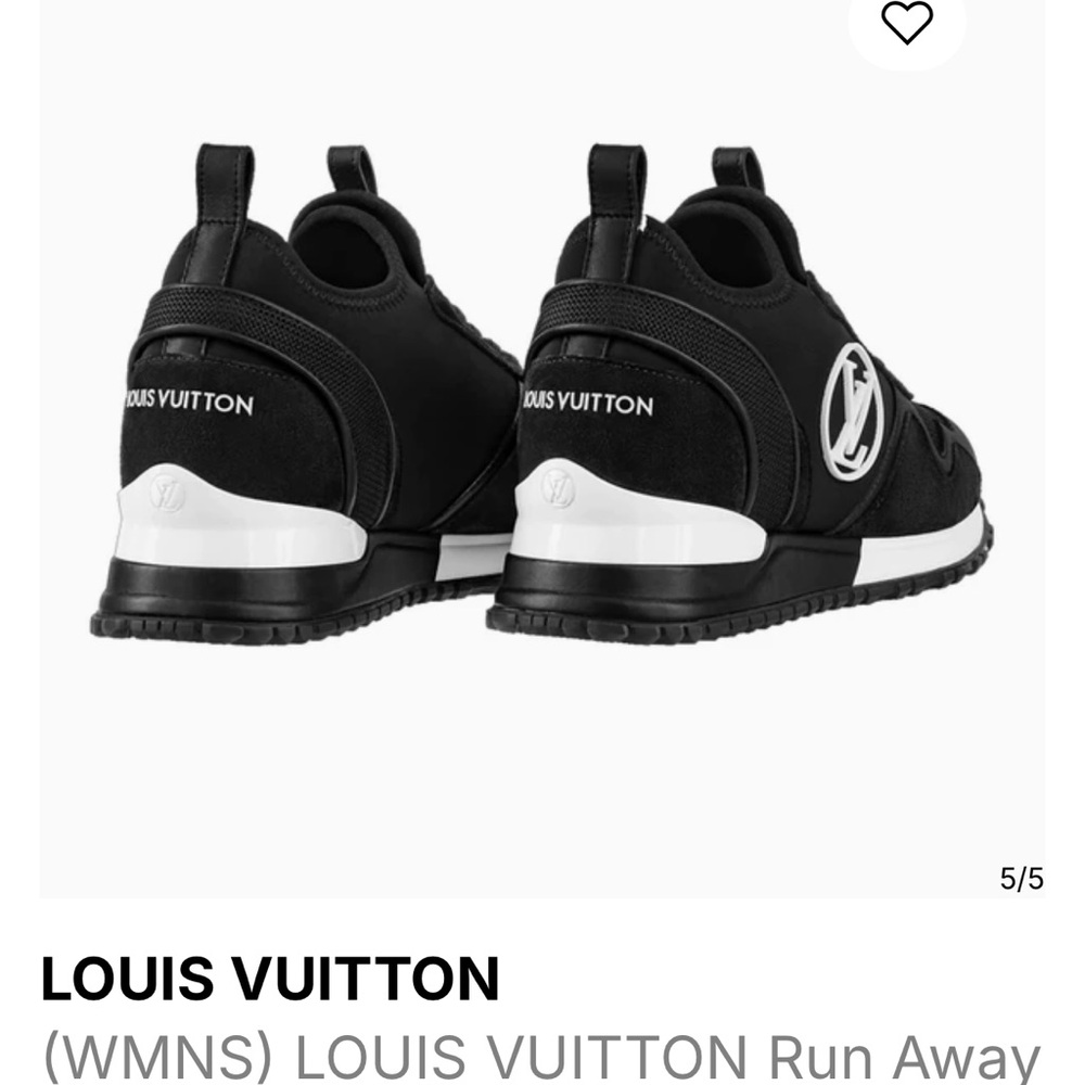 Louis Vuitton Black and White Run Away Sneakers - Picture 2 of 11